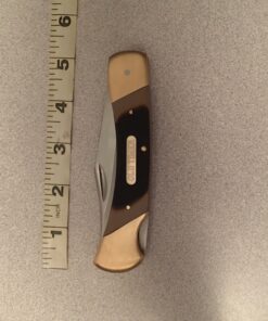 Old Timer 7OT Cave Bear Traditional Lockback Pocket Knife with 3.9in High Carbon Stainless Steel Blade, Sawcut Handles, and Leather Belt Sheath for Hunting, Camping, Whittling, EDC, and Outdoors 37 B1XlT1kxkS