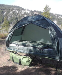 Outsunny Multifunctional Folding Camping Cots for Adults, Elevated Tent with Sleeping Bag, Thick Air Mattress Pad, Portable Single Sleeping Cot Camping Bed 41 B1Y7eqC ElS