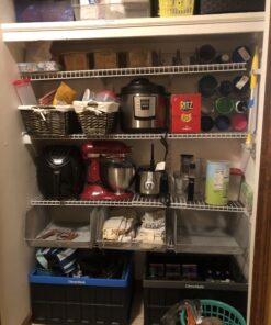 mDesign Plastic Free-Standing Stackable 3 Bottle Storage Holder Rack - Water, Wine, and Drink Organizer Shelf for Kitchen Countertop, Cabinet, Pantry, Fridge, Freezer, 4 Pack - Clear Pack of 4 43 B1YVV4NL5S