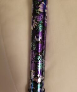 LIXIANG Walking Cane, 5-Level Folding Walking Cane for Men Women Lightweight Adjustable Portable Hand Walking Stick - Balancing Mobility Aid - Sleek Comfortable T Handles (APurple Floral Printing) Violet Print 27 B1YkHdz6aS
