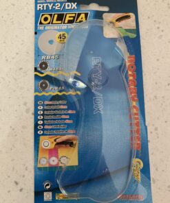 OLFA 45mm Ergonomic Rotary Cutter (RTY-2/DX) - Rotary Fabric Cutter w/ Blade Cover & Squeeze Trigger for Quilting, Sewing, Crafts, Replacement Blade: OLFA RB45-1H 54 B1Yu4xZvXvS