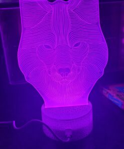 3D Illusion Lamp Animals Wolf Night Light Touch Table Desk Lamps 7 LED Colors Changing Lighting Wolf Shape Acrylic Table Desk Bedroom Decoration Cool Gifts Ideas Birthday Xmas (Animals Wolf) 21 B1Z fTrPlsS