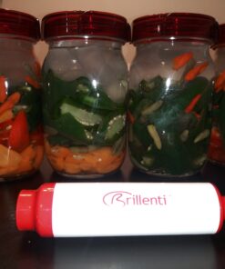 Fermenting Lids for wide mouth mason jars. 4 waterless airlock fermentation lids kit. Easy Grip fermenter lid with Oxygen Pump automatically Vents air. Tracks ferment date. (4 Lids + Pump) 45 B1Z8GpVfZS