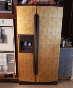 ROSEROSA Peel and Stick PVC Metallic Self-Adhesive Wallpaper Covering Counter Top Shelf Liner Lime Gold (NI941 : 2.00 Feet X 6.56 Feet) 47 B1ZPGkLFoVS