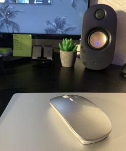 KLO Rechargeable Bluetooth Mouse for MacBook/MacBook air/Pro/iPad, Wireless Mouse for Laptop/Notebook/pc/iPad/Chromebook (BT/B Silver) BT/B Silver 13 B1aMG3lHES