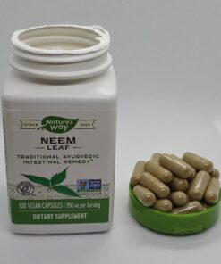 Nature's Way Herbal Neem Leaf, Traditional Ayurvedic Intestinal Remedy*, 100 Vegan Capsules 57 B1aovazX5nS