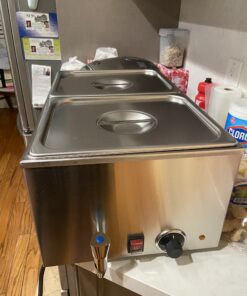 SYBO Commercial Grade Stainless Steel Bain Marie Buffet Food Warmer Steam Table for Catering and Restaurants (2 Sections) 2 Sections 20 B1ap4a8etNS