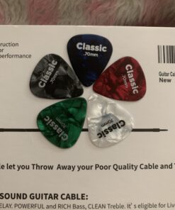 D'Addario Celluloid Guitar Picks - Guitar Accessories - Guitar Picks for Acoustic Guitar, Electric Guitar, Bass Guitar - Natural Feel, Warm Tone - Assorted, Medium 0.70mm, 10-pack 0.70mm-Medium 29 B1b34Z3t8hS