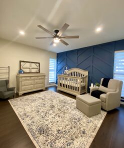 CaSaJa Classic Microfiber Crib Skirt with 2 Sides Pleated, Soft Breathable Dust Ruffle Fits Standard Crib and Toddler Bed, Navy Blue Color for Boys, 14 inches Drop, Navy 19 B1bH7uSUkkS