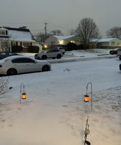 EOYIZW Solar Outdoor Lights 2 Pack- 99 LEDs Solar Lantern Flickering Flame Lights for Garden Decor- IP65 Waterproof Solar Garden Lights Decor for Halloween Patio Garden Yard Porch Yellow Flame 2 PCS 33 B1bIelDxyWS