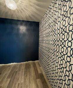 NuWallpaper NU1648 Navy Grand Trellis Peel & Stick Wallpaper, Blue 32 B1bQx0MkFFS 2