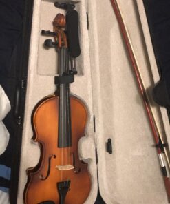 Mendini By Cecilio Violin For Kids & Adults - 4/4 MV300 Satin Antique, Student or Beginners Kit w/Case, Bow, Extra Strings, Tuner, Lesson Book - Stringed Musical Instruments 4/4 (Full Size) 53 B1cVqXE5xiS 1
