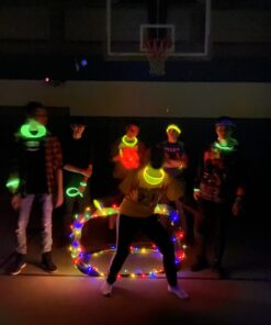 GlowCity Glow in The Dark Soccer Ball- Light Up, Indoor or Outdoor Soccer Balls with 2 LED Lights and Pre-Installed Batteries - Gift Ideas for Teen Boys and Girls Official (Size 5) - Red 40 B1chLAkDUjS