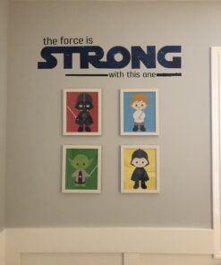 RoomMates RMK3077SCS Star Wars Classic The Force Is Strong Quote Peel and Stick Wall Decals 35.25" x 10" 14 B1dvPpVtg7S