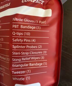 Surviveware Comprehensive Premium First Aid Kit Emergency Medical Kit for Trucks, Cars, Camping, Office and Sports and Outdoor Emergencies - Small 100 Piece Set Regular 60 B1dxFPkoftS