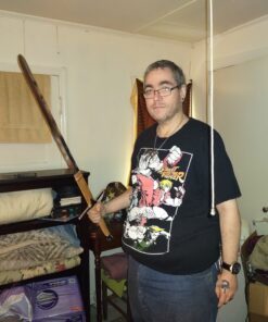 Whetstone Cutlery William Wallace Medieval Sword with Sheath, Silver, 8.75''x 41.625'' x 2.25'' 55 B1ePJCZVS