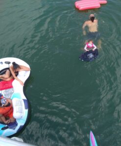 Bestway CoolerZ Rapid Rider Inflatable 2 Person Blow Up Pool River Tube Lake Lounger Float with Cup Holders, Handles, Backrest and Mesh Bottom, Blue 16 B1eSEPC VzS