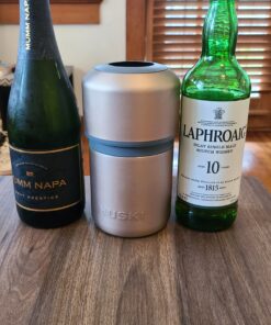 Huski Wine Chiller | Award Winning Iceless Design | Keeps Wine Cold up to 6 Hours | Wine Accessory | Next Generation Ice Bucket | Fits Some Champagne Bottles | Perfect Gift for Wine Lovers (Champagne) Matte Champagne 39 B1eYoQ7fF9S