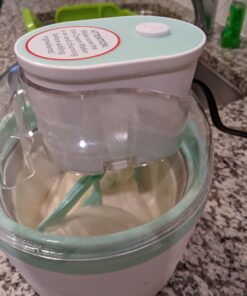 DASH Everyday Ice Cream Maker for Gelato, Sorbet, Frozen Yogurt + Ice Pops, with Mixing Bowl & Ice Pop Molds + Recipe Book, 1 Quart - Aqua 15 B1etaRX6ES