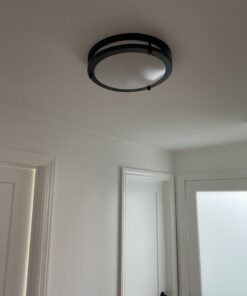 LB72120 LED Flush Mount Ceiling Light, 12 inch, 15W (150W Equivalent) Dimmable 1200lm, 3000K Warm White, Oil Rubbed Bronze Round Lighting Fixture for Kitchen, Hallway, Bathroom, Stairwell 42 B1f5y68YgUS