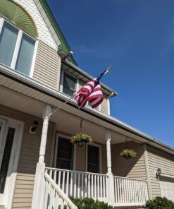 Grace Alley Flag Pole: 6 Foot Tangle Free Spinning Flag Pole. Residential or Commercial Flag Pole. Wind Resistant/Rust Free. (Silver) Silver 30 B1fG0Vizo2S