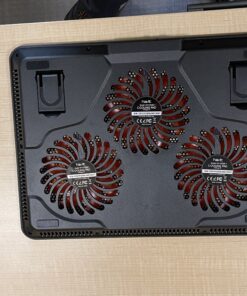 Havit HV-F2056 15.6-17 Inch Laptop Cooler Cooling Pad - Slim Portable USB Powered (3 Fans) (Black+Red) Black+Red 53 B1fWNXEUy7S