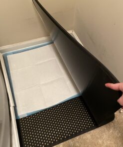 iPrimio Large Cat Litter Trapper Mat with Exclusive Urine/Waterproof Layer - Cat Litter Mat - Larger Holes with Urine Puppy Pad Option for Messy Cats - Soft on Paws and Light - 30" x 23" (Black Color) 30x23 - Black 61 B1fmwFA3XdS