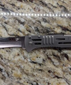 SOG SlimJim Folding Pocket Knife- SOG Assisted Technology w/ Tactile Bumps and Cutout Aid, Reversible Carry Clip, AUS-8 Stainless Steel Body (SJ31-CP), One Size, Hardcase Black 22 B1fpQc2K44S