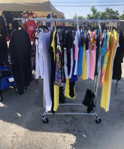 DecoBros Supreme Commercial Grade Double Rail Garment Rolling Rack, Chrome Finish 28 B1gDgVsVNmS