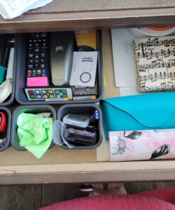 Madesmart 8-Piece Interlocking Bin Pack for Drawer Organization, Plastic Interlocking Junk Drawer Organizer Tray, Granite 41 B1h LsPGplS