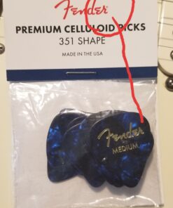 Fender Moto Style Guitar Picks, 12 Pack - Blue Medium Blue Moto 20 B1heRrv9FMS