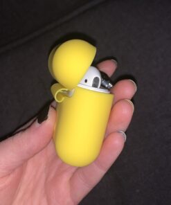 SATLITOG AirPods Case Cover with Secure Lock Keychain, Protective Silicone Cover Compatible with Apple AirPods 2nd & 1st Charging Case - Yellow 51 B1hijPiVUPS 1
