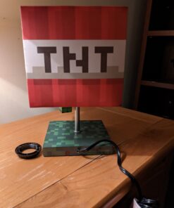 Minecraft TNT Block 14-Inch Desk Lamp with 3D Creeper Puller | LED Lamp 24 B1hvt3n6hoS