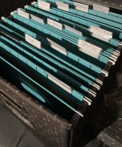 Amazon Basics Hanging File Folders, Letter Size, Aqua, 25-Pack 30 B1ikrZJVWfS