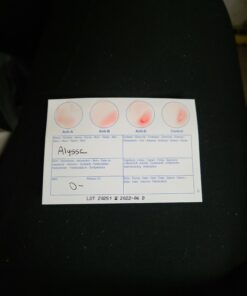 Eldoncard Blood Typing Kit, 3 Tests, Know Your Blood Type, Instant Home Testing Kit, A, O, B, Rhs-D Negative and Positive Blood Types Tested For 32 B1jYxm4I6S