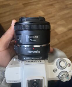 Commlite CM-EF-EOS M Auto-Focus Lens Mount Adapter for EF/EF-S Lens to Canon EOS M (EF-M Mount) Mirrorless Camera Lens Converter Ring for Canon EOS M1 M2 M3 M5 M6 M10 M50 M100 EF-EOS M 57 B1k M1Rbs7S