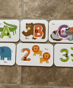 LIKEE Alphabet Number Flash Cards Wooden Letter Puzzle ABC Sight Words Match Games Counting Board Preschool Educational Montessori Toys for Toddlers Boys Girls 3+ Years (36 Cards& 37 Block) 37 B1k4k7MWiIS