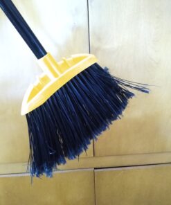 Rubbermaid Commercial Products Smooth-Surface Angle Broom, 10-Inch, Black, Metal Handle, Indoor/Outdoor Broom for Garages/Courtyards/Sidewalks/Decks/Kitchens/Offices Jumbo 11 B1k6yNwOe6S