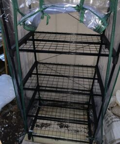 Gardman R687 4-Tier Mini Greenhouse, 27" Long x 18" Wide x 63" High,Black 37 B1kkAB94MeS