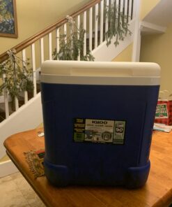 Igloo Ice Cube 60 Quart Roller Cooler , Ocean Blue 32 B1kuTgWuAHS