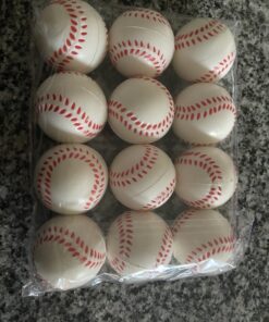 Neliblu Baseball Sports Themed 2.5in Foam Squeeze Balls for Stress and Anxiety Relief - Baseball Sport Stress Balls - Bulk Baseball Party Favors and Decoration - Improve Grip and Dexterity - 1 Dozen 27 B1lETyPxTSS