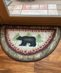 Cozy Cabin CC5275 Birch Bear Non Skid Rug 19"x31" Wedge Brown 19 in x 31 in 32 B1lHqCsdjFS