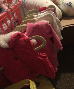 Amazon Basics Kids Velvet, Non-Slip Clothes Hangers, Pack of 30, Baby Size 11.6, Beige 11.6 inches 30-Pack 43 B1lTaEhtQJS