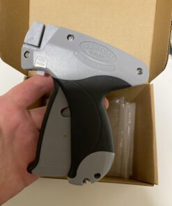 Amram Clothing Tagging Gun, Comfort Grip Model, Price Tag Attacher, Kit Includes Gray Standard Tagger, 1,250 2-in Barbs, 5 Needles; for Manufacturers, Retail, Boutiques, Consignment, Yard Sales 1,250 2-in Attachments, 5 Needles 37 B1lVP7APyAS 1