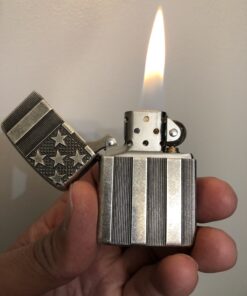 Zippo American Flag Lighters High Polish Chrome Space Design 57 B1lYtaT19gS