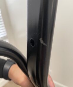 Amazon Basics Classic Faux Leather Office Desk Guest Chair with Metal Frame, Black, 27.4D x 23.6W x 35.8H in 38 B1lZIbQiQtS