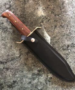 SZCO Supplies 15” Classic Wood Handle Carbon Steel Bowie Blade Outdoor Survival Knife,Brown/Brass 64 B1mCqgjDGS