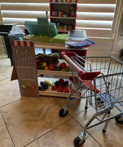 Melissa & Doug Toy Shopping Cart With Sturdy Metal Frame - Toddler Shopping Cart, Pretend Grocery Cart, Supermarket Pretend Play Shopping Cart For Kids Ages 3+ 41 B1mfmDKViIS