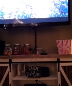 Novelty Place Plastic Red White Striped Classic Popcorn Containers for Movie Night - 7.8 inch Tall x 3.8 inch Square (4 Pack) 4 27 B1mpaHwNBHS