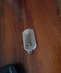 GoTags Stainless Steel Pet ID Tags, Personalized Dog Tags and Cat Tags, up to 8 Lines of Custom Text, Engraved on Both Sides, in Bone, Round, Heart, Bow Tie and More Rectangle Regular (Pack of 1) 34 B1nQcc8nYNS